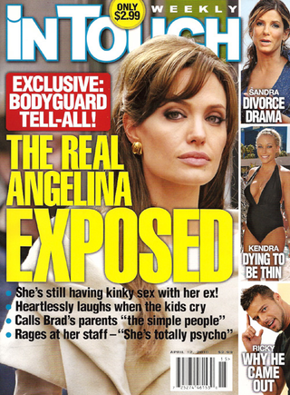 Illustration for article titled This Week In Tabloids: Jesse's Hitler Pose & Foursome; Angie's Kids Call Her "The Dragon"